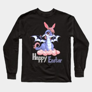 Cute Anime Dragon Happy Easter Bunny Ears Long Sleeve T-Shirt